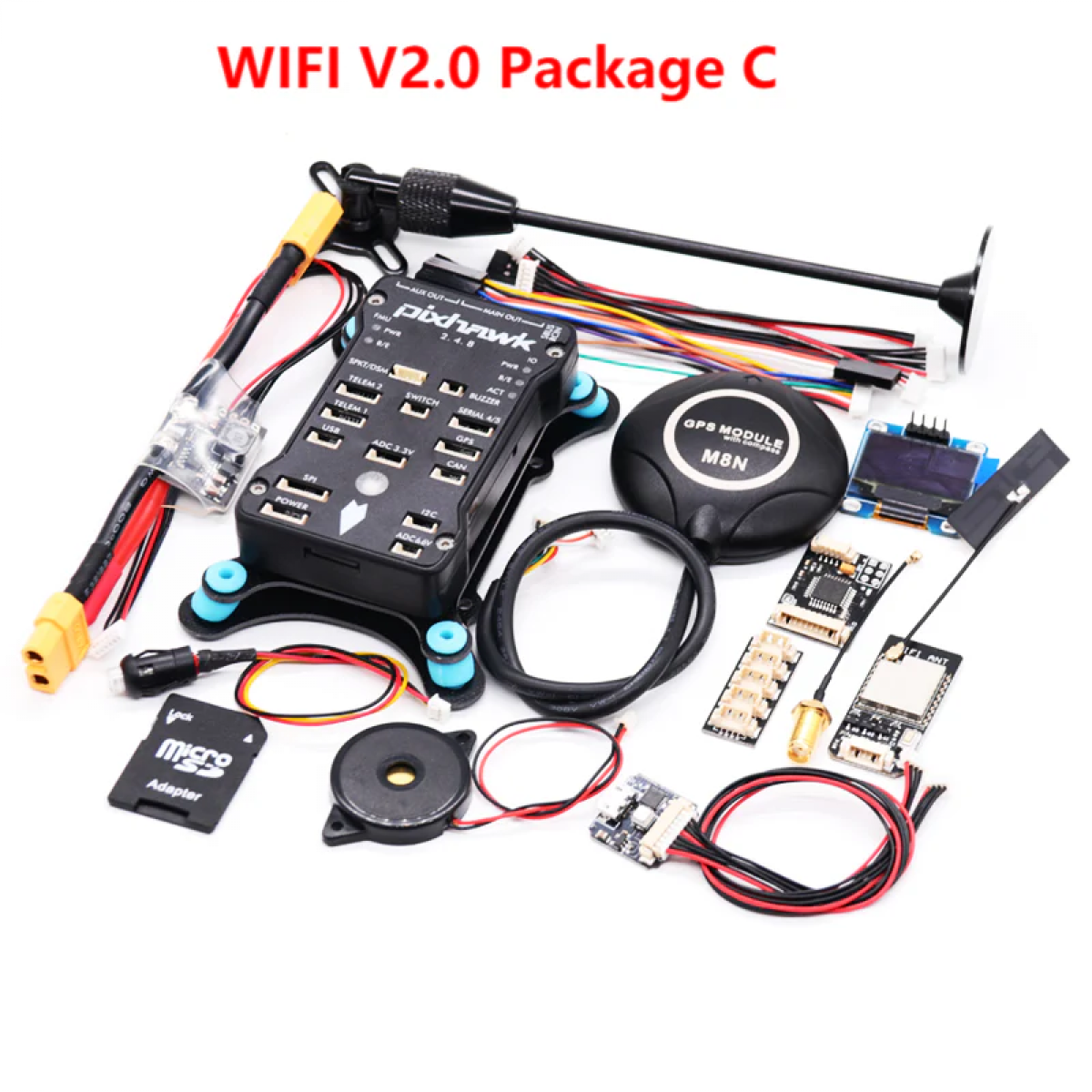 Контроллер полёта Pixhawk PX4 PIX 2.4.8 32-бит с 4G SD, PPM, I2C, автопилот для квадрокоптера Контроллер полёта Pixhawk PX4 PIX 2.4.8 32-бит с 4G SD, PPM, I2C, автопилот для квадрокоптера
