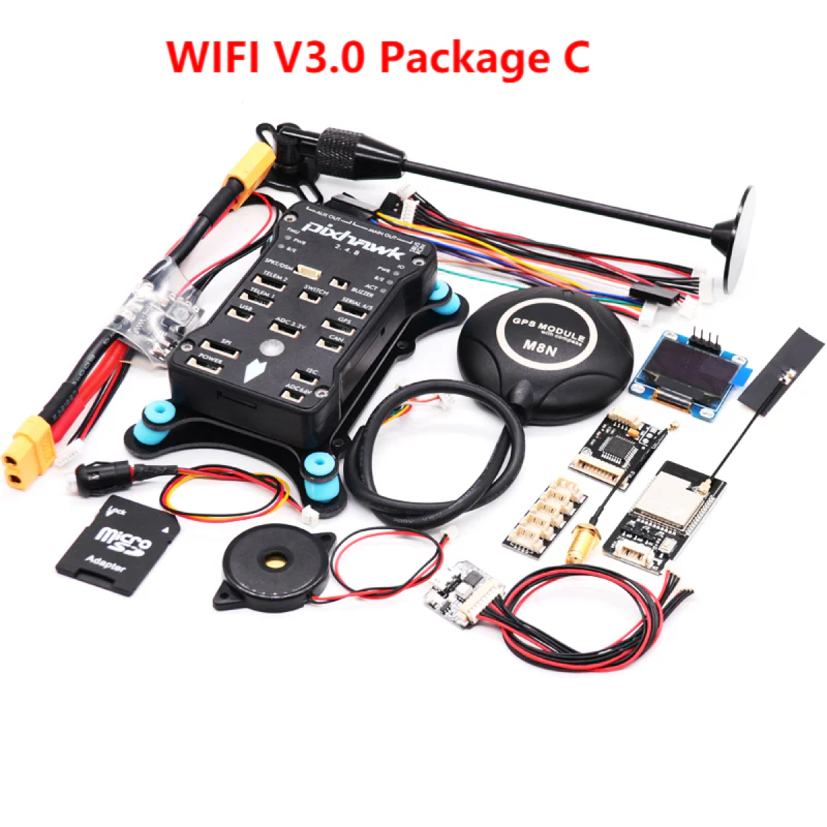 Контроллер полёта Pixhawk PX4 PIX 2.4.8 32-бит с 4G SD, PPM, I2C, автопилот для квадрокоптера Контроллер полёта Pixhawk PX4 PIX 2.4.8 32-бит с 4G SD, PPM, I2C, автопилот для квадрокоптера