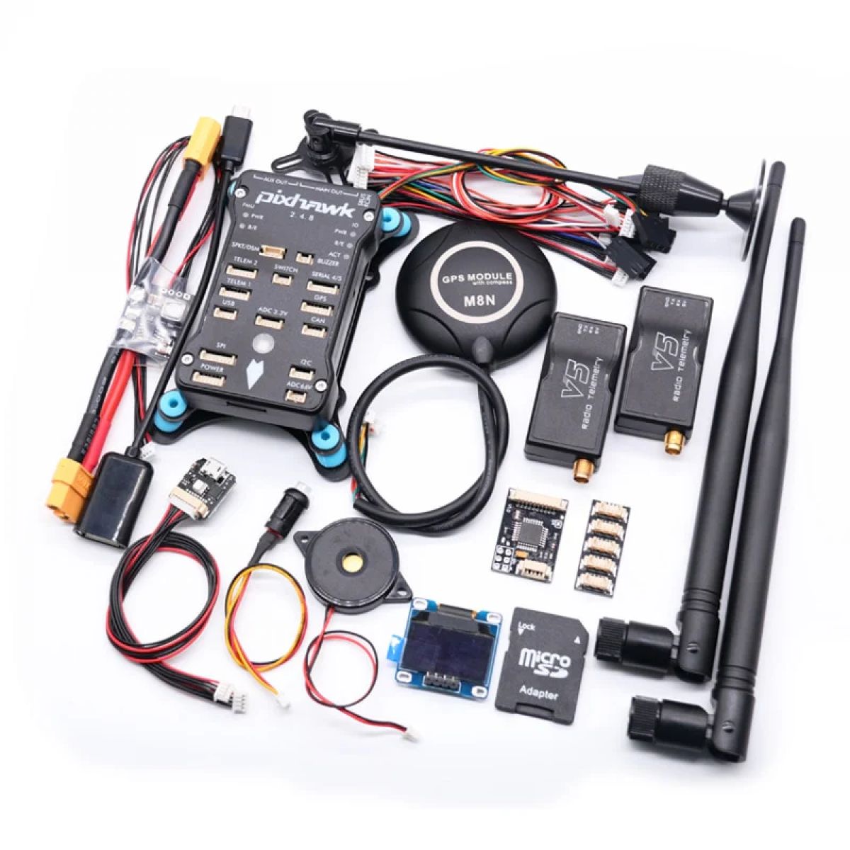Контроллер полёта Pixhawk PX4 PIX 2.4.8 32-бит с 4G SD, PPM, I2C, автопилот для квадрокоптера Контроллер полёта Pixhawk PX4 PIX 2.4.8 32-бит с 4G SD, PPM, I2C, автопилот для квадрокоптера
