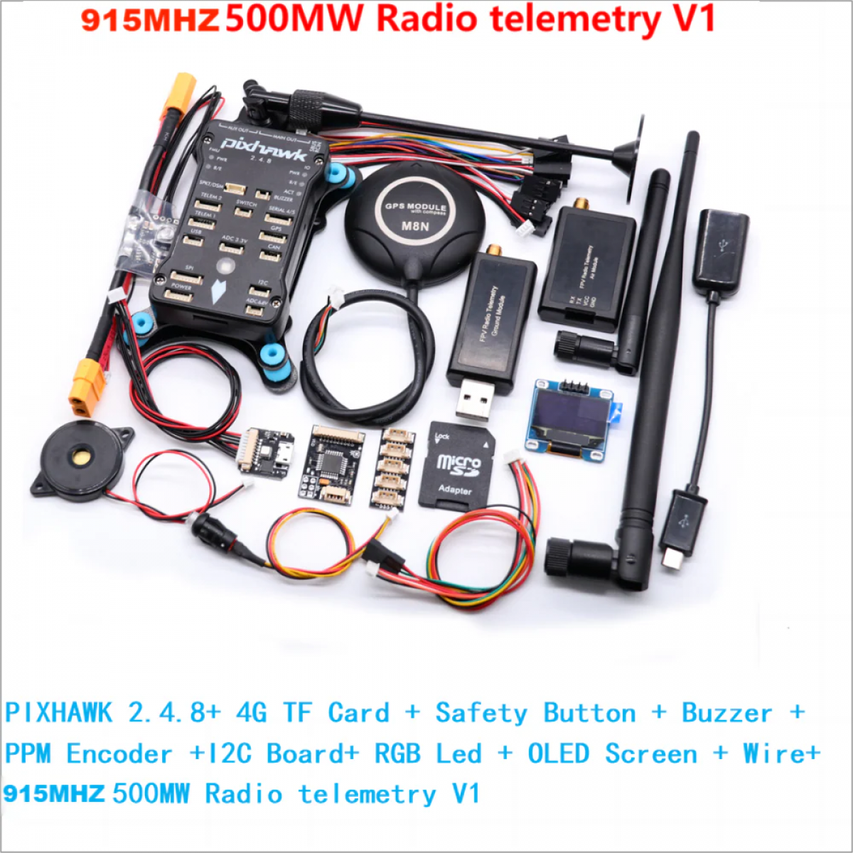 Контроллер полёта Pixhawk PX4 PIX 2.4.8 32-бит с 4G SD, PPM, I2C, автопилот для квадрокоптера Контроллер полёта Pixhawk PX4 PIX 2.4.8 32-бит с 4G SD, PPM, I2C, автопилот для квадрокоптера