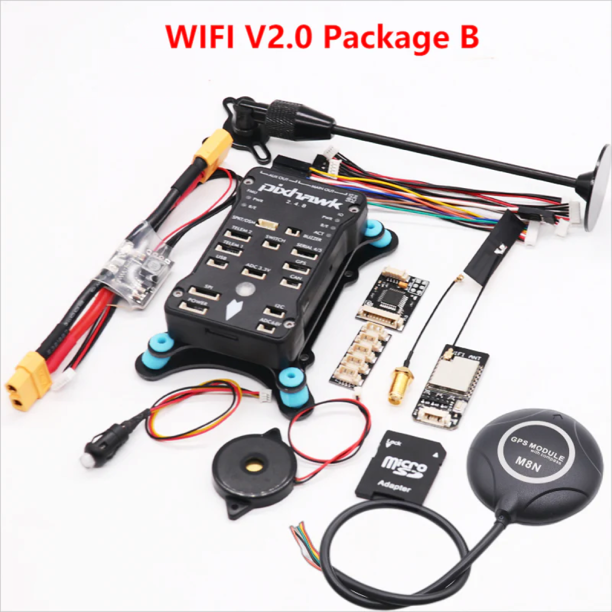 Контроллер полёта Pixhawk PX4 PIX 2.4.8 32-бит с 4G SD, PPM, I2C, автопилот для квадрокоптера Контроллер полёта Pixhawk PX4 PIX 2.4.8 32-бит с 4G SD, PPM, I2C, автопилот для квадрокоптера