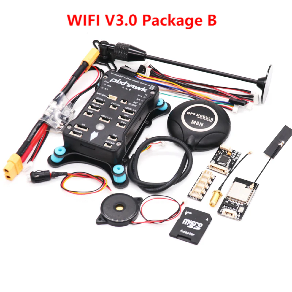 Контроллер полёта Pixhawk PX4 PIX 2.4.8 32-бит с 4G SD, PPM, I2C, автопилот для квадрокоптера Контроллер полёта Pixhawk PX4 PIX 2.4.8 32-бит с 4G SD, PPM, I2C, автопилот для квадрокоптера