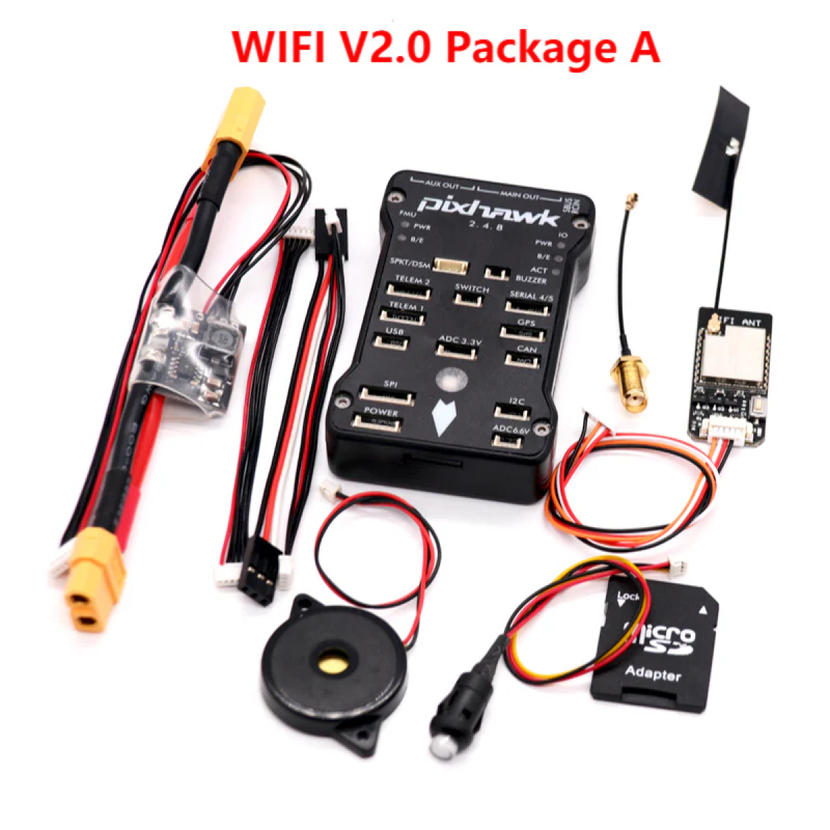 Контроллер полёта Pixhawk PX4 PIX 2.4.8 32-бит с 4G SD, PPM, I2C, автопилот для квадрокоптера Контроллер полёта Pixhawk PX4 PIX 2.4.8 32-бит с 4G SD, PPM, I2C, автопилот для квадрокоптера
