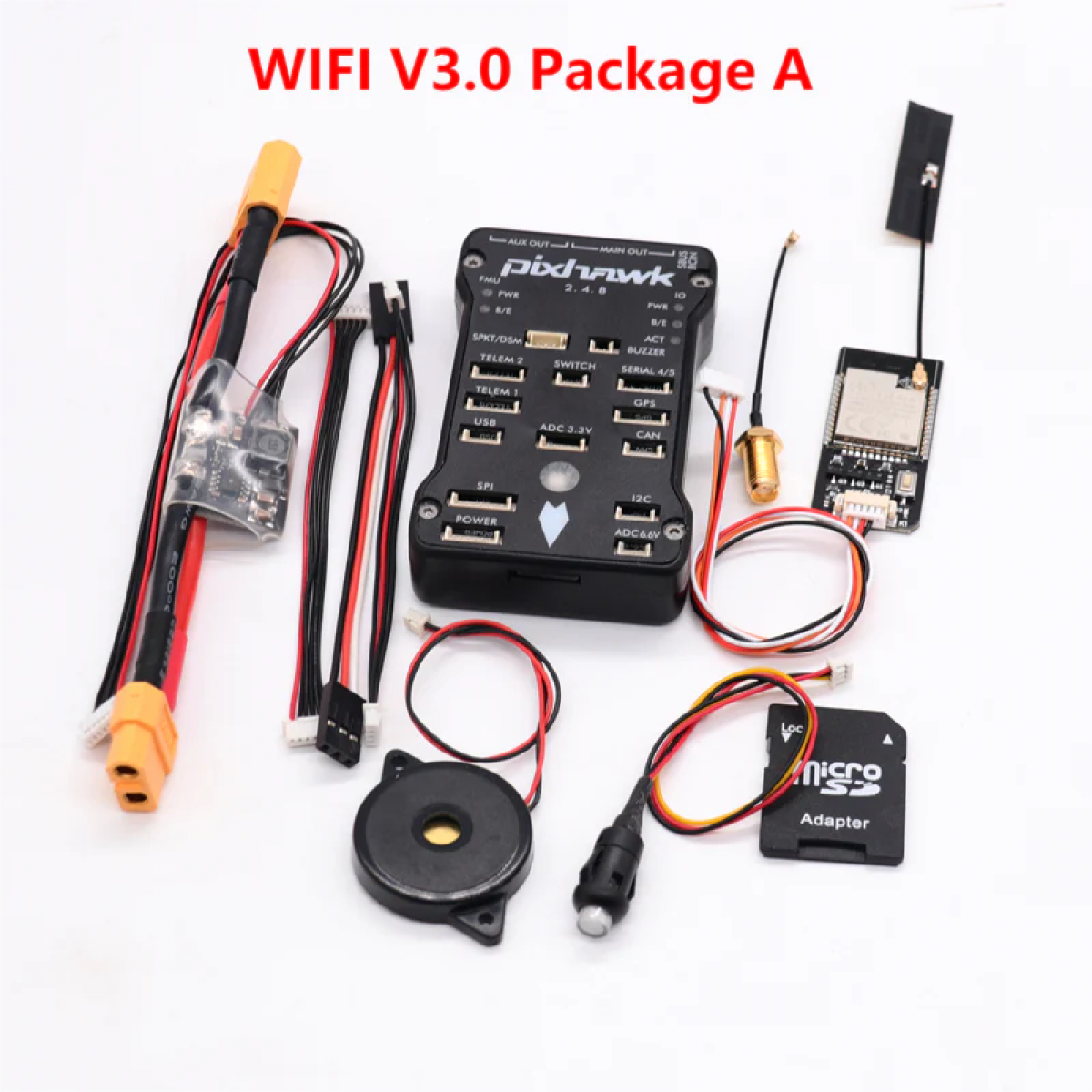 Контроллер полёта Pixhawk PX4 PIX 2.4.8 32-бит с 4G SD, PPM, I2C, автопилот для квадрокоптера Контроллер полёта Pixhawk PX4 PIX 2.4.8 32-бит с 4G SD, PPM, I2C, автопилот для квадрокоптера