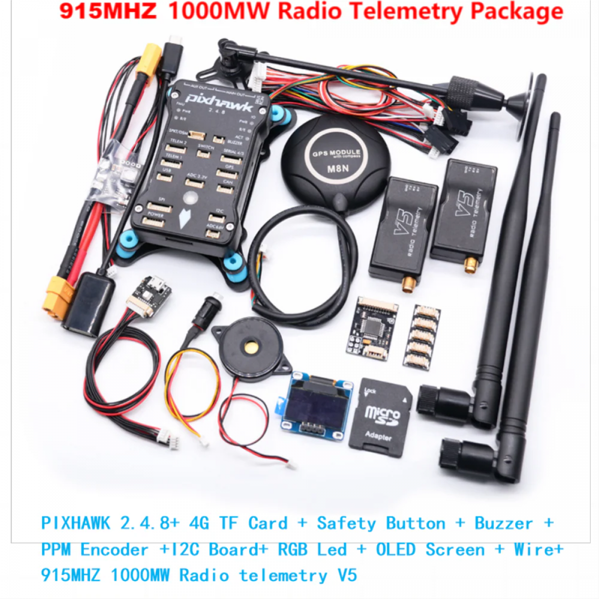 Контроллер полёта Pixhawk PX4 PIX 2.4.8 32-бит с 4G SD, PPM, I2C, автопилот для квадрокоптера Контроллер полёта Pixhawk PX4 PIX 2.4.8 32-бит с 4G SD, PPM, I2C, автопилот для квадрокоптера