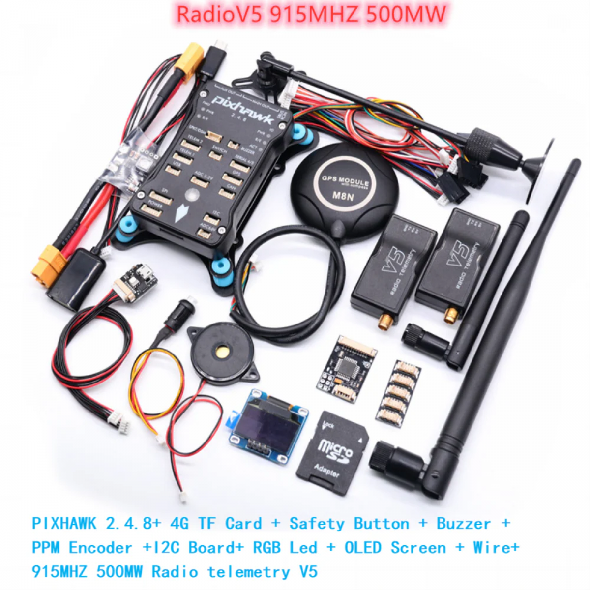 Контроллер полёта Pixhawk PX4 PIX 2.4.8 32-бит с 4G SD, PPM, I2C, автопилот для квадрокоптера Контроллер полёта Pixhawk PX4 PIX 2.4.8 32-бит с 4G SD, PPM, I2C, автопилот для квадрокоптера