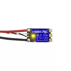 HAKRC BLS 20A BLHeli_S ESC с программируемым LED – 2–5S, DShot600, Damped Light, для FPV гонок