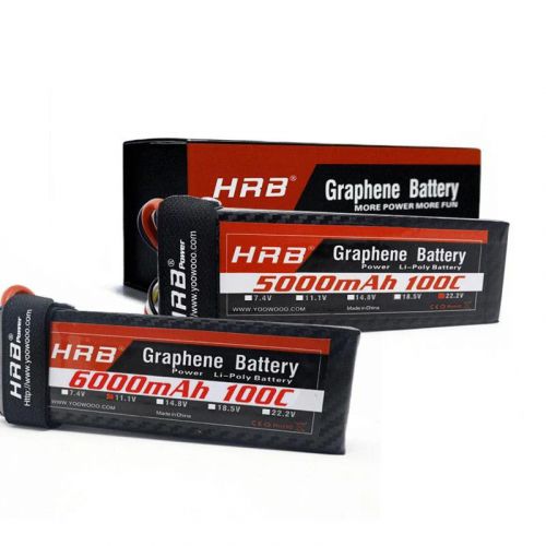 Аккумулятор HRB Graphene LiPo 3S/2S/4S/5S/6S 11.1V-22.2V 3000-6000mAh для RC XT60, самолёты