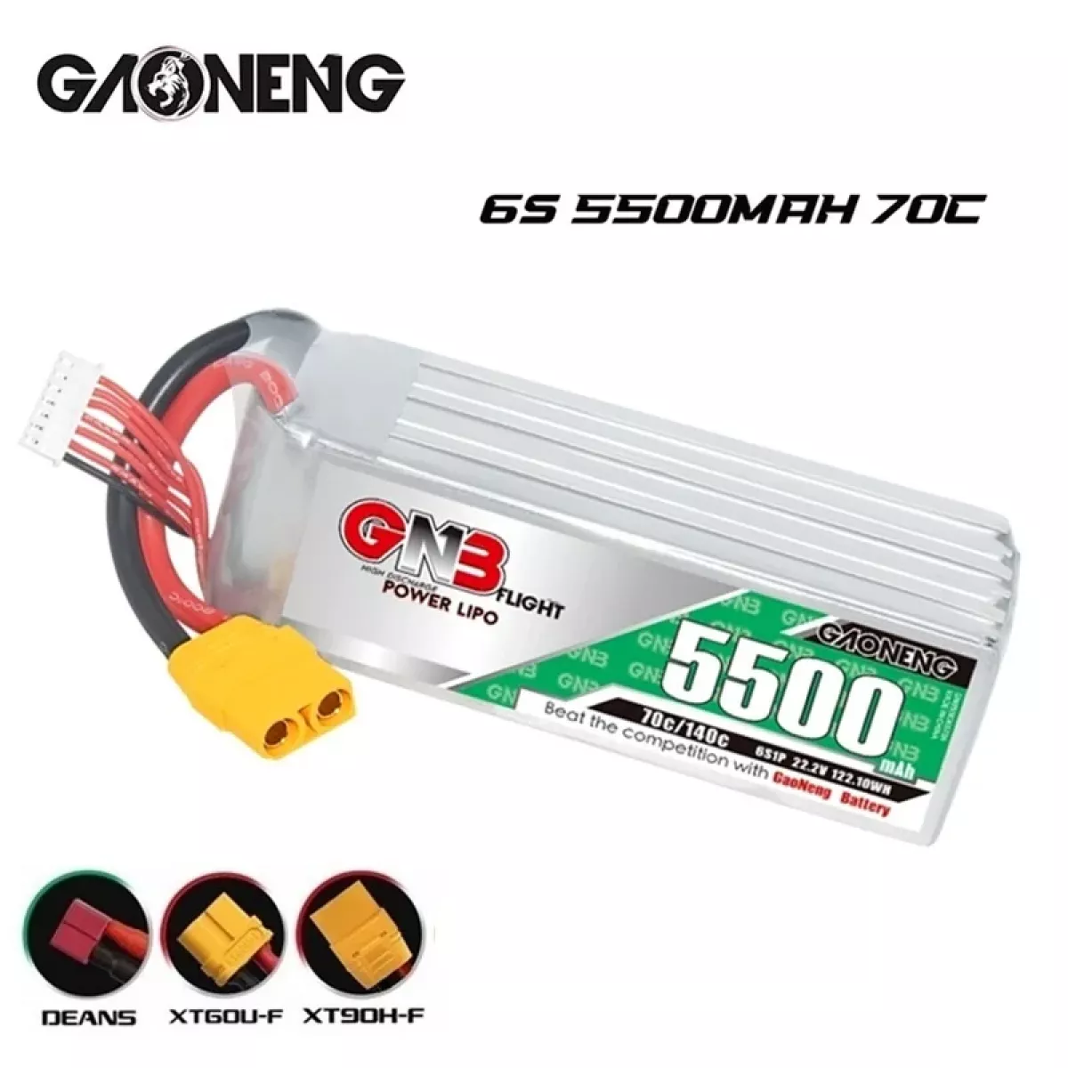 Аккумулятор GaoNeng GNB 6S 22.2V 5500mAh Lipo для FPV дрона Аккумулятор GaoNeng GNB 6S 22.2V 5500mAh Lipo для FPV дрона
