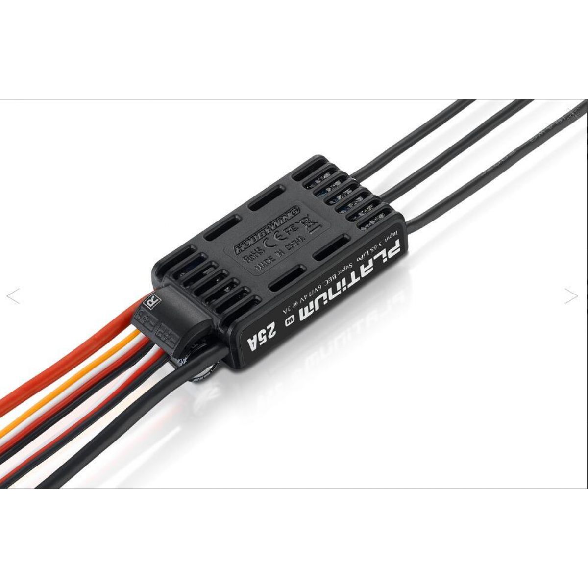 Hobbywing Platinum 25A V4 ESC — бесколлекторный регулятор скорости для FPV, дронов, вертолётов, самолётов Hobbywing Platinum 25A V4 ESC — бесколлекторный регулятор скорости для FPV, дронов, вертолётов, самолётов