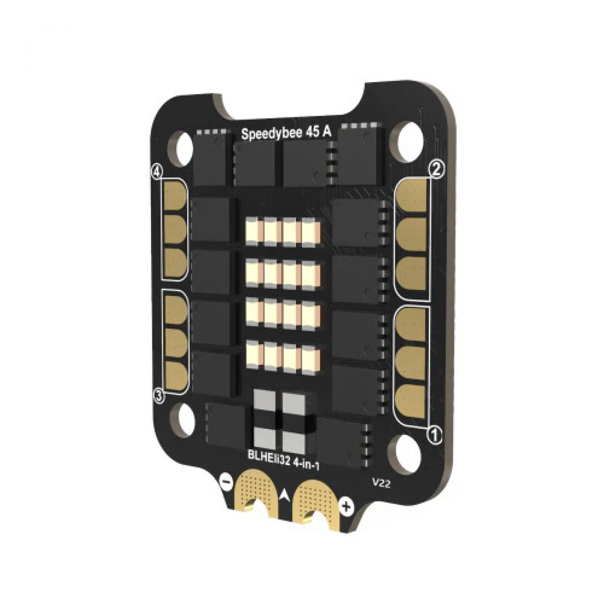 SpeedyBee BLHeli32 45A 128КГц 4-в-1 ESC (V22) электронный регулятор скорости для дрона SpeedyBee BLHeli32 45A 128КГц 4-в-1 ESC (V22) электронный регулятор скорости для дрона