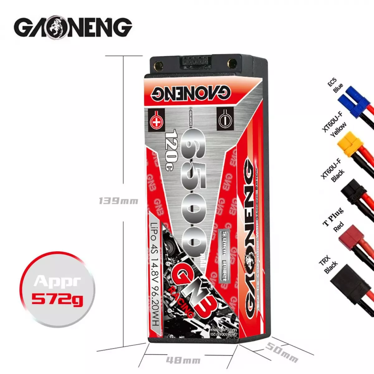 Аккумулятор GNB 4S 14.8V 6500mAh 120C/240C LiPo для дрона Аккумулятор GNB 4S 14.8V 6500mAh 120C/240C LiPo для дрона