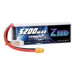 Zeee 3S LiPo аккумулятор 11.1В 50C 5200мАч XT60 для RC авто, вертолёта, квадрокоптера, дрона