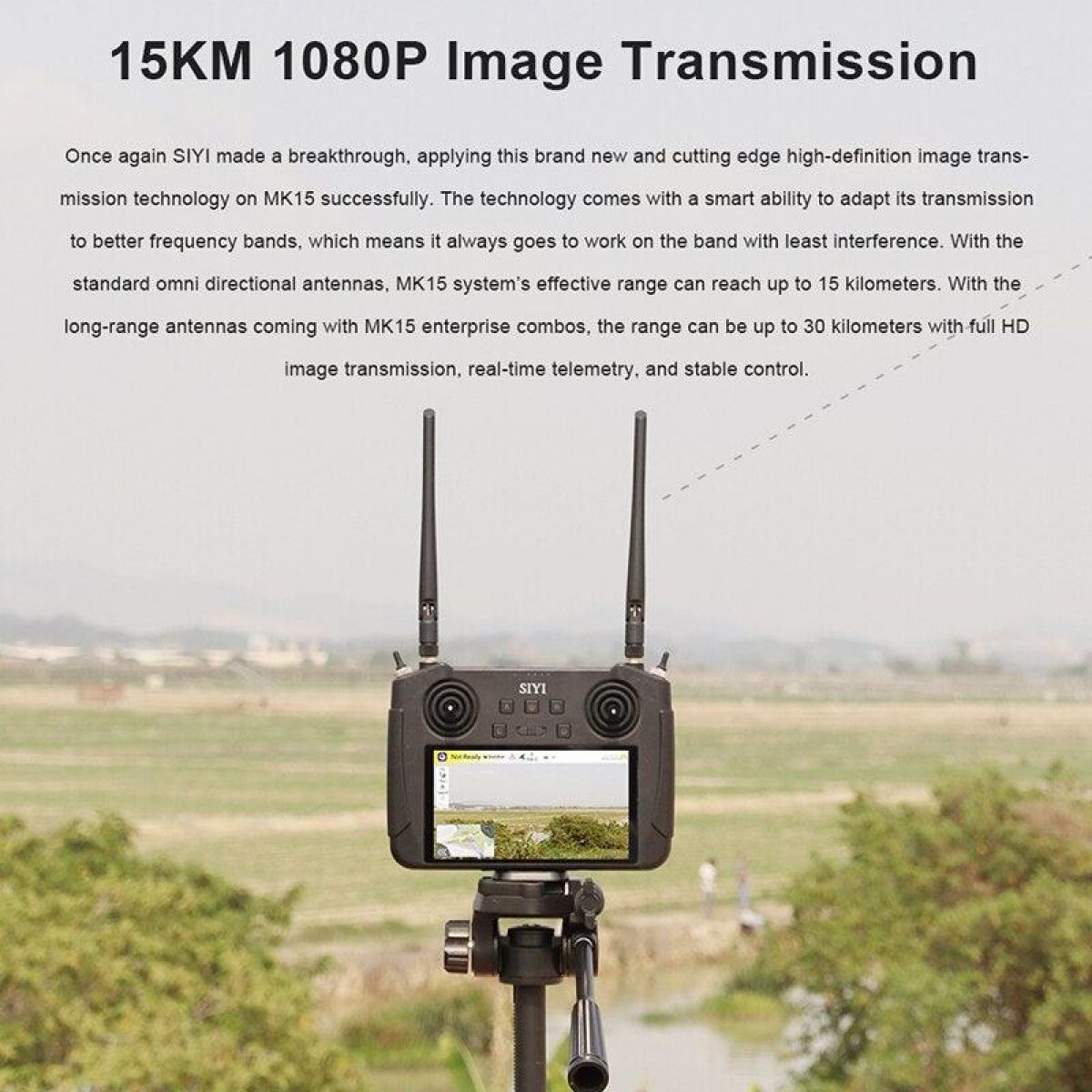 SIYI MK15 Mini HD умный ручной пульт 15KM 1080P низкая задержка радиосистема передатчик FPV агро SIYI MK15 Mini HD умный ручной пульт 15KM 1080P низкая задержка радиосистема передатчик FPV агро