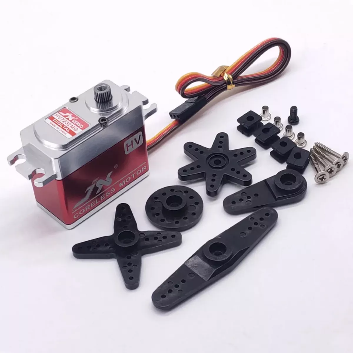 JX Servo HV7232MG — цифровой высокоскоростной сервопривод 32кг, водонепроницаемый, металл, CORELESS JX Servo HV7232MG — цифровой высокоскоростной сервопривод 32кг, водонепроницаемый, металл, CORELESS