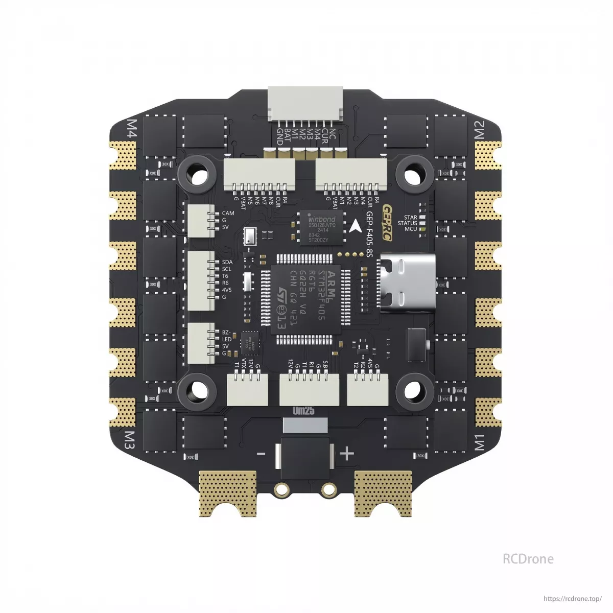 Стек GEPRC TAKER F405 BLS 100A 8S: контроллер полёта F405 FC + 4в1 100A ESC, DJI, 8S Стек GEPRC TAKER F405 BLS 100A 8S: контроллер полёта F405 FC + 4в1 100A ESC, DJI, 8S