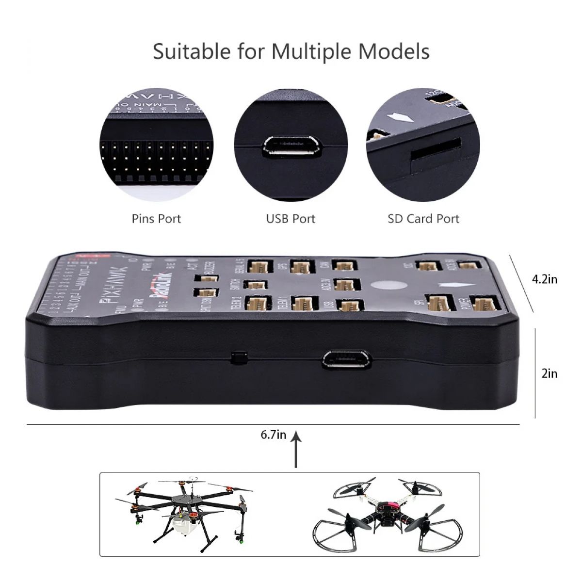 Контроллер полёта Radiolink Pixhawk PIX APM 32 бит с GPS M8N SE100 для квадрокоптера/мультикоптера Контроллер полёта Radiolink Pixhawk PIX APM 32 бит с GPS M8N SE100 для квадрокоптера/мультикоптера