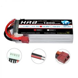 HRB Lipo 4S 14.8В 1800мАч 50C XT60 для лодок, багги, самолётов, RC, EC5, XT90, Deans Female