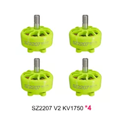 Набор моторов MEPS SZ2207 V2 4шт 1750KV/1950KV/2750KV 4–6S для FPV дронов 5" фристайл, гонки