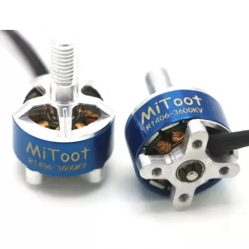 Бесколлекторный мотор Mitoot R1406 3600KV 2-4S для FPV дронов 3-4.5 дюйма