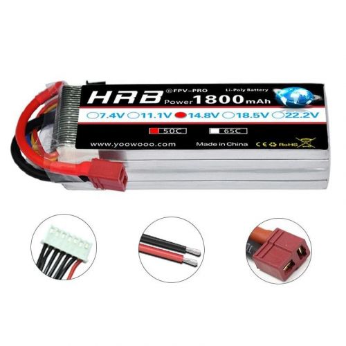 Аккумулятор HRB 1800mAh 2S-6S Lipo 7.4-22.2V XT60 T Deans 50C для дронов, самолётов, машин RC