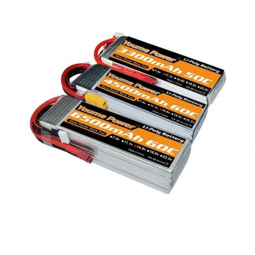 2 шт. аккумуляторов Youme Lipo 2S/3S/4S 5200/6200 мАч T Deans EC5 XT60 для RC, дронов, вертолётов