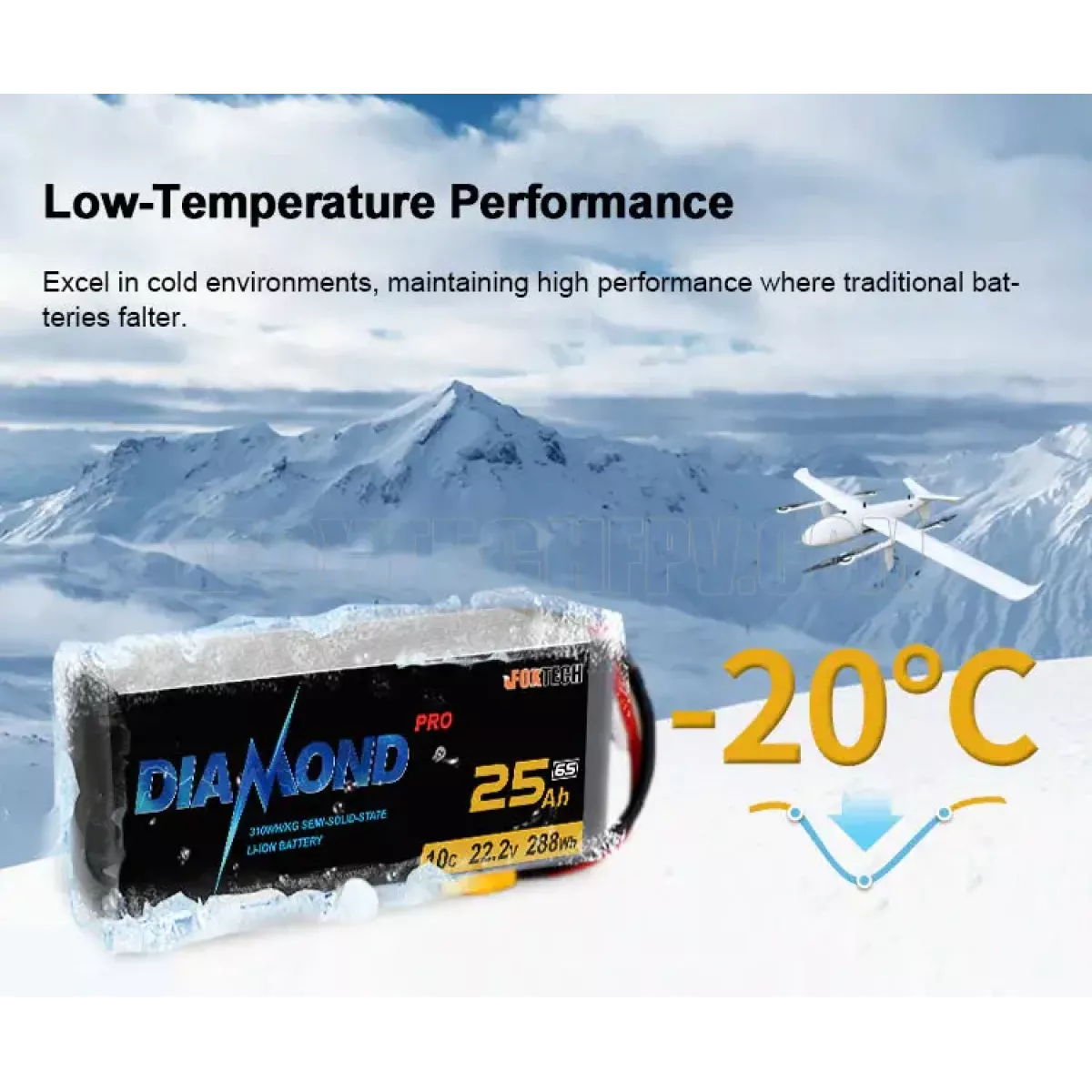 Аккумулятор Li-ion Semi Solid State Diamond Pro 14S 51.8V 310Втч/кг 22000–33000мАч для дрона Аккумулятор Li-ion Semi Solid State Diamond Pro 14S 51.8V 310Втч/кг 22000–33000мАч для дрона